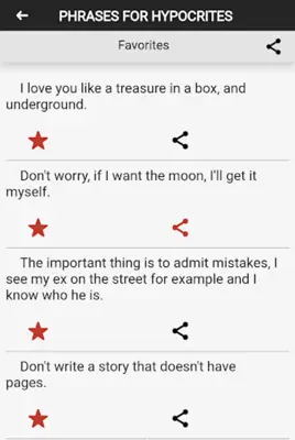 Phrases for Hypocrites android App screenshot 0